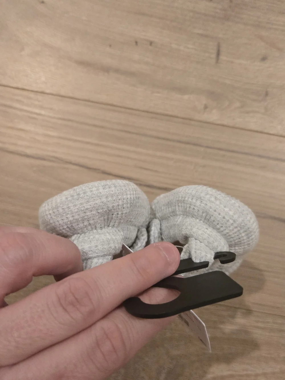 NWT Carter’s Child of Mine Baby Waffle Knit Slippers Gray Newborn NB
